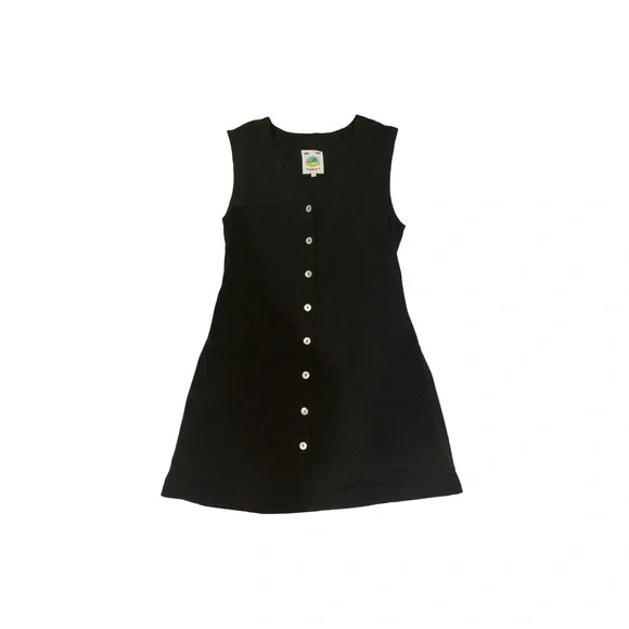 Unif Parker dress black white button up down mini dress. - Picture 2 of 7